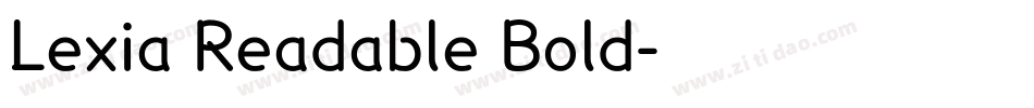 Lexia Readable Bold字体转换